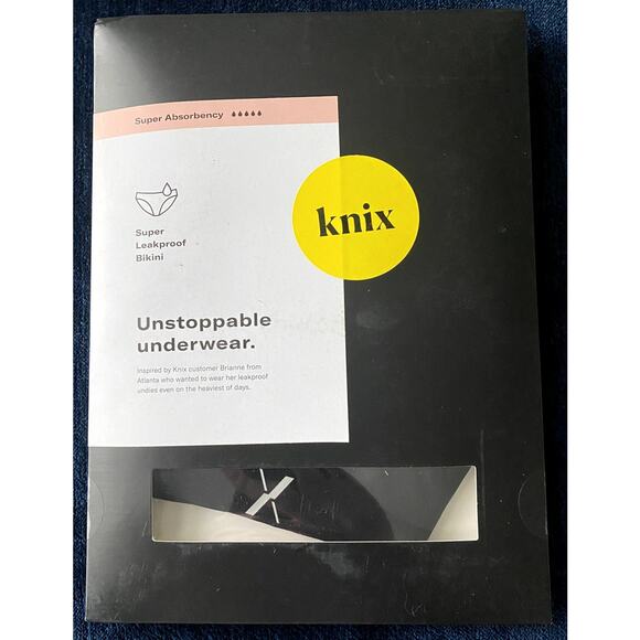 NWT 1 Pair Knix Super Leakproof Bikini in Black Size Small - Picture 2 of 8